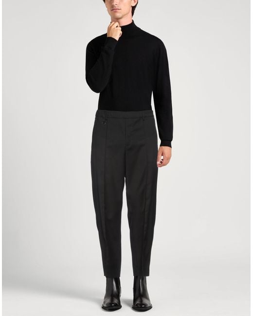 Messagerie Black Patrizio Piscaglia Pants Polyester, Viscose, Wool, Elastane for men