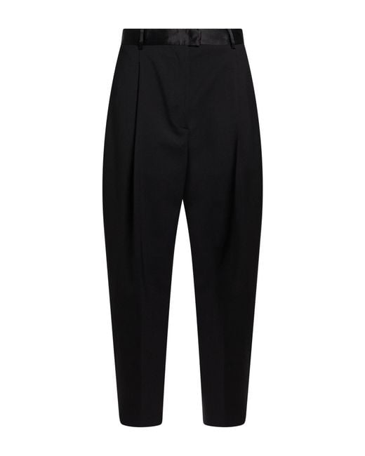 Jucca Black Pants Polyester, Virgin Wool, Elastane