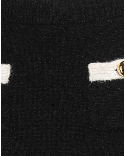 Alessandra Rich Black Midi Skirt Alpaca Wool, Polyamide, Virgin Wool