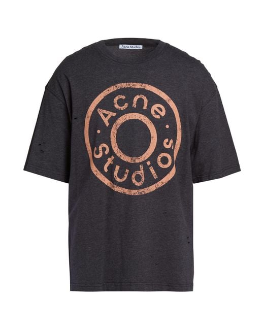 Acne Black Slate T-Shirt Cotton, Polyester for men