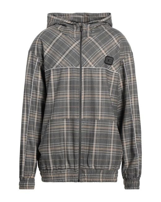 Gaelle Paris Gray Jacket Polyester, Viscose, Elastane for men