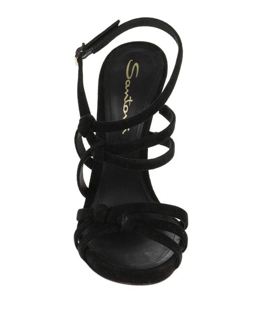 Santoni Black Sandals