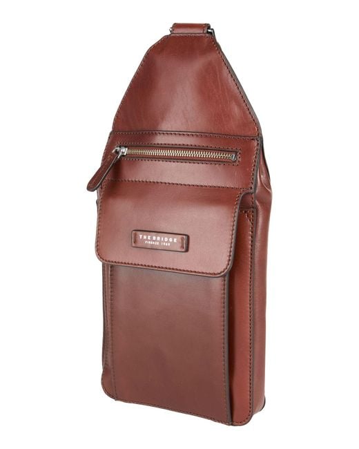 The Bridge Red Backpack Leather for men