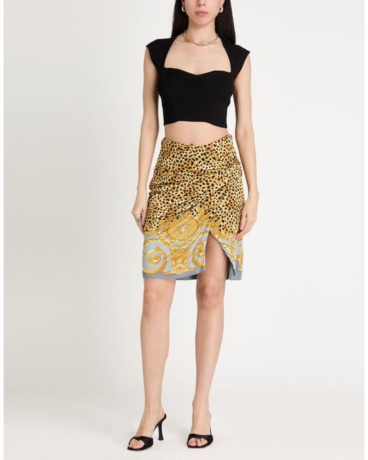 Versace Metallic Mini Skirt Viscose