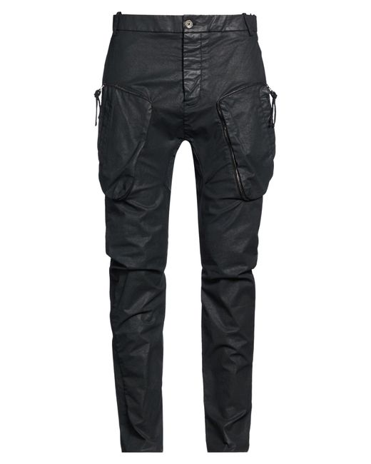 Masnada Gray Pants Cotton, Elastane for men