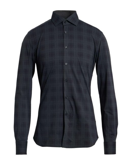 Xacus Blue Shirt Polyamide, Elastane for men