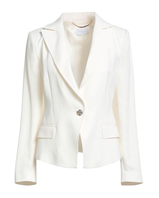 Nenette White Blazer Viscose, Elastane