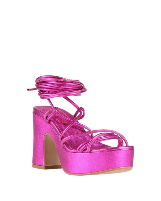 NINNI Pink Fuchsia Sandals Leather
