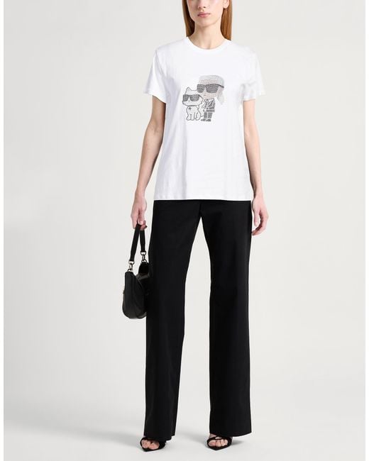 Karl Lagerfeld White T-Shirt Organic Cotton