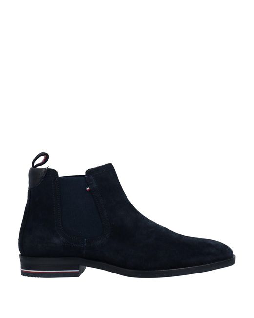 Tommy Hilfiger Suede Ankle Boots in Dark Blue (Blue) for Men | Lyst