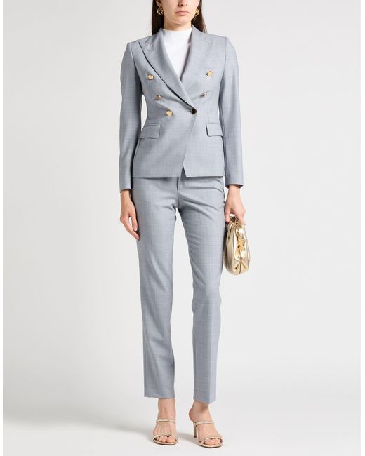 Tagliatore 0205 Blue Light Suit Polyester, Virgin Wool, Elastane