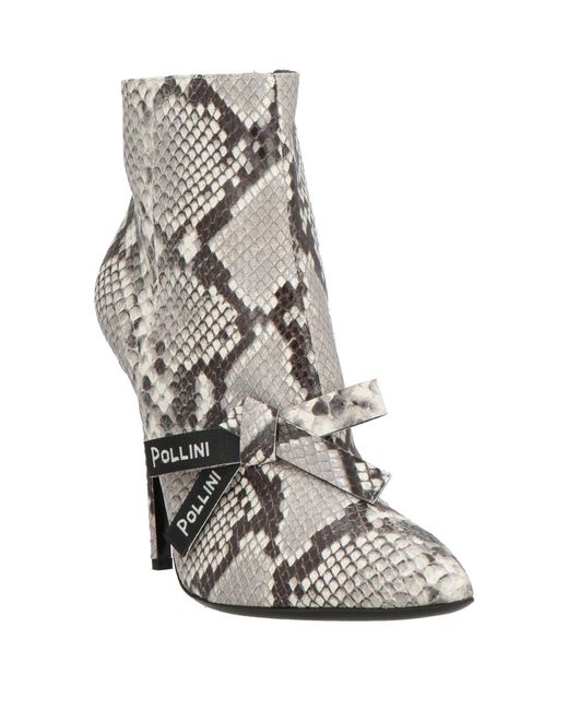 Pollini White Ankle Boots