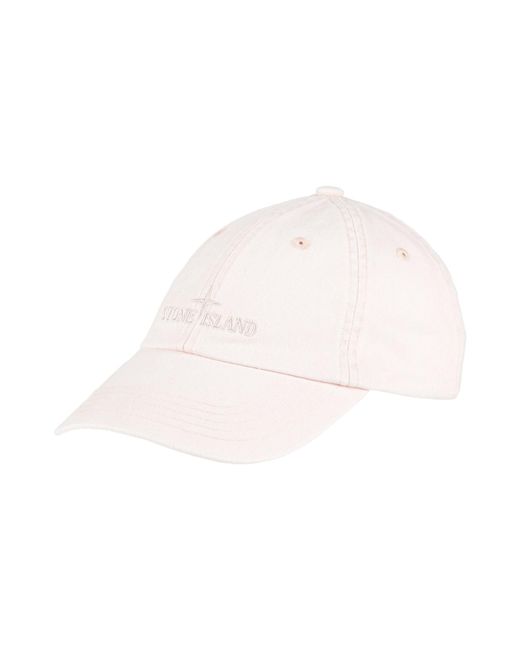 Stone Island White Hat for men