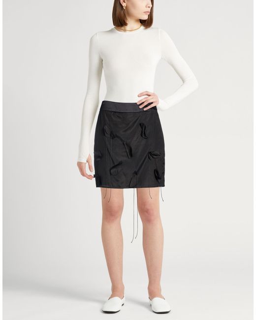 Peserico Black Mini Skirt Cotton, Silk, Elastane
