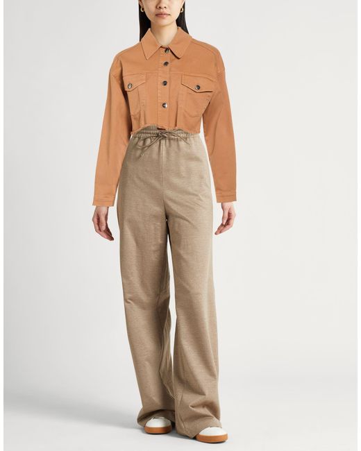 Jijil Natural Camel Denim Outerwear Cotton, Elastane