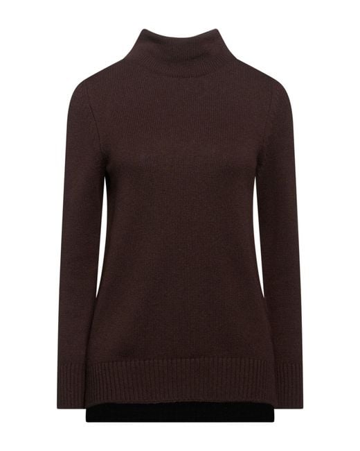 Gran Sasso Brown Turtleneck Wool, Viscose, Cashmere