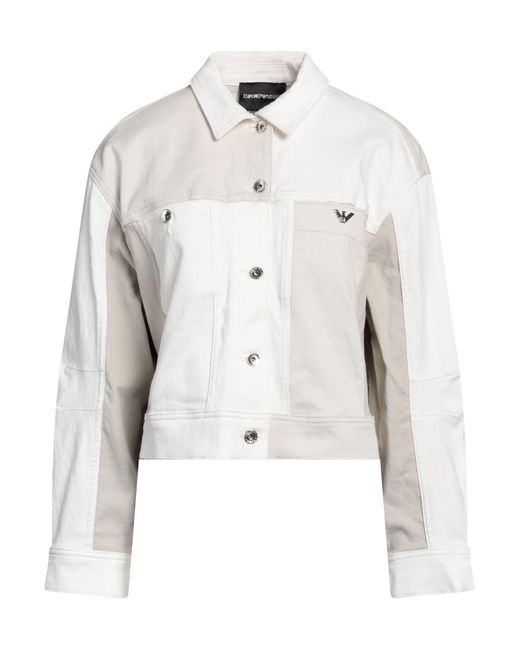 Emporio Armani White Denim Outerwear