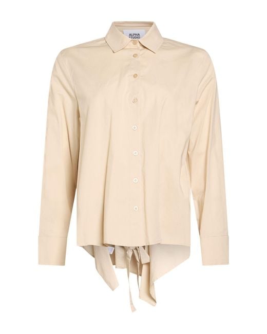 Camisa Alpha Studio de color Natural