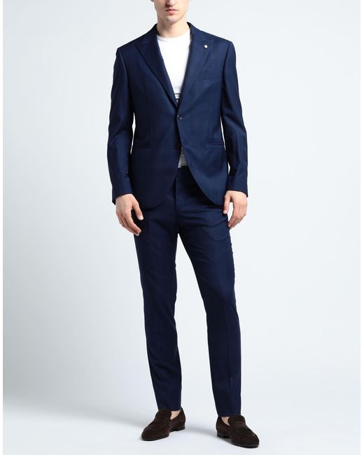 Luigi Bianchi Blue Suit for men