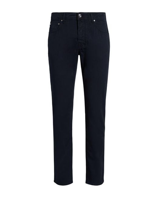 Jacob Cohen Blue Midnight Pants Cotton, Elastane, Polyester for men