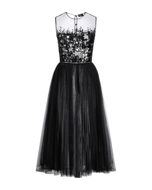 Elisabetta Franchi Black Midi Dress