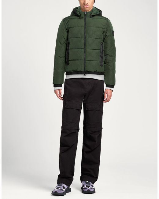 EA7 Green Puffers for men