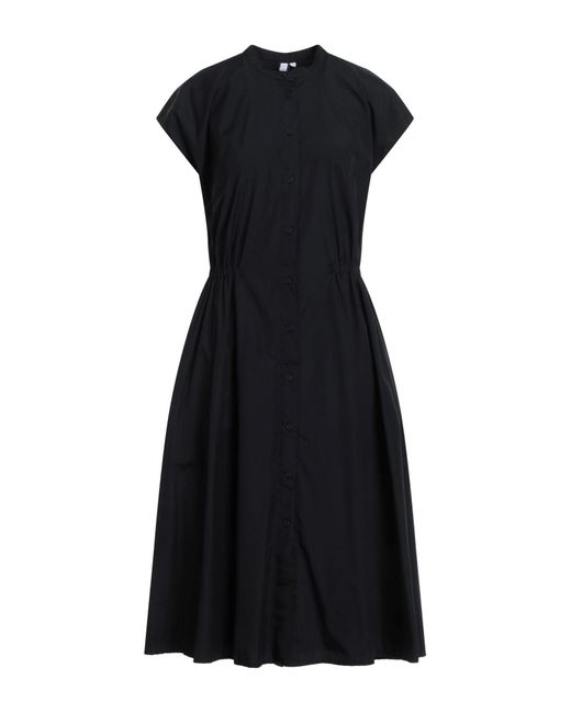 European Culture Black Midi Dress