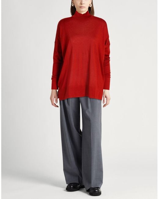Agnona Red Rollkragenpullover