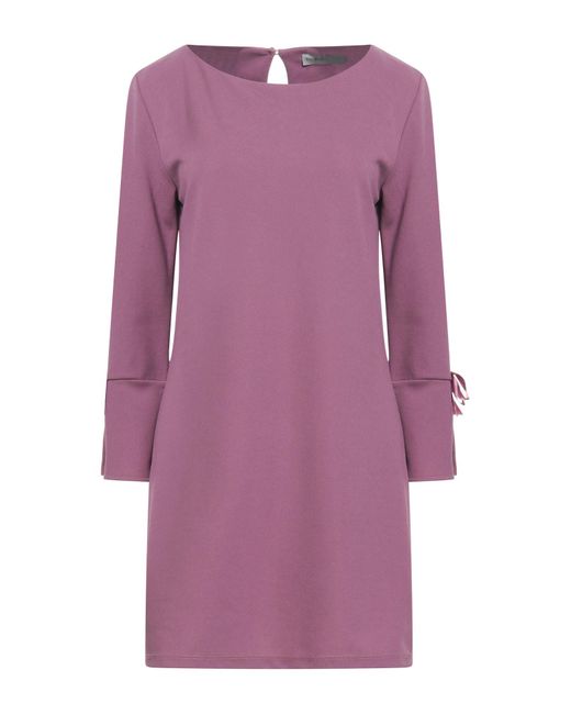 Boutique De La Femme Purple Mini Dress