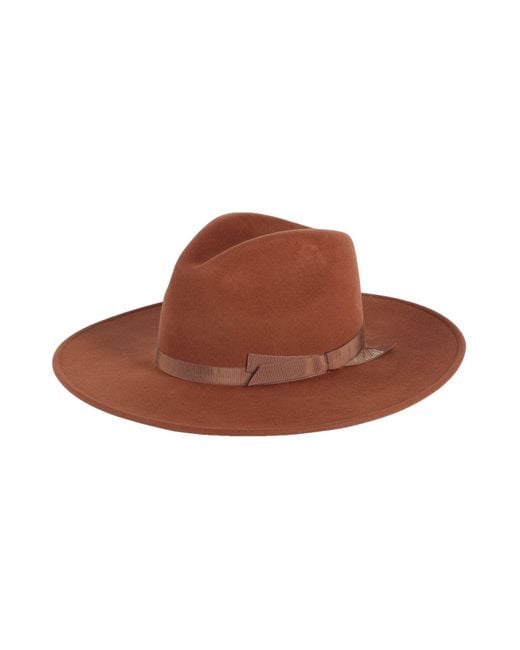 Borsalino Brown Hat for men