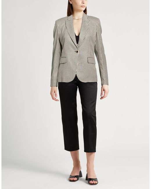 Liu Jo Gray Blazer Polyester, Viscose, Elastane, Metallic Polyester