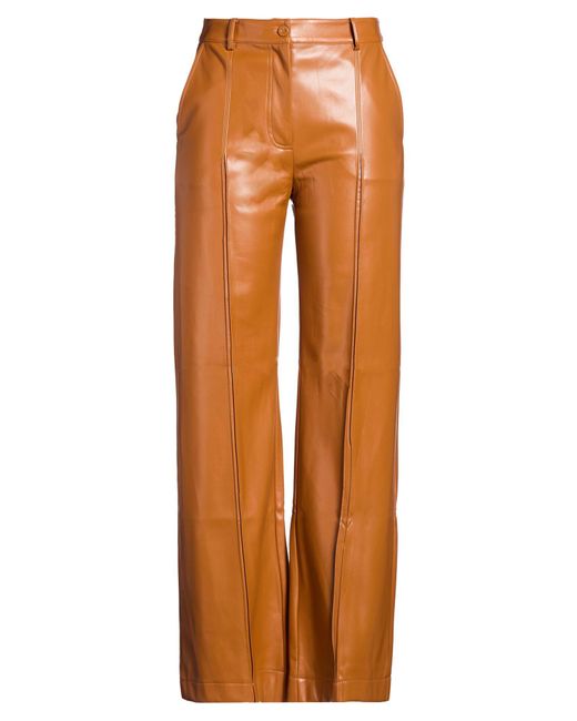 Patrizia Pepe Orange Pants Polyurethane