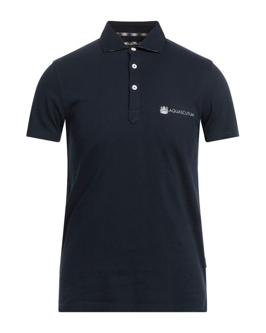 Aquascutum Blue Polo Shirt for men