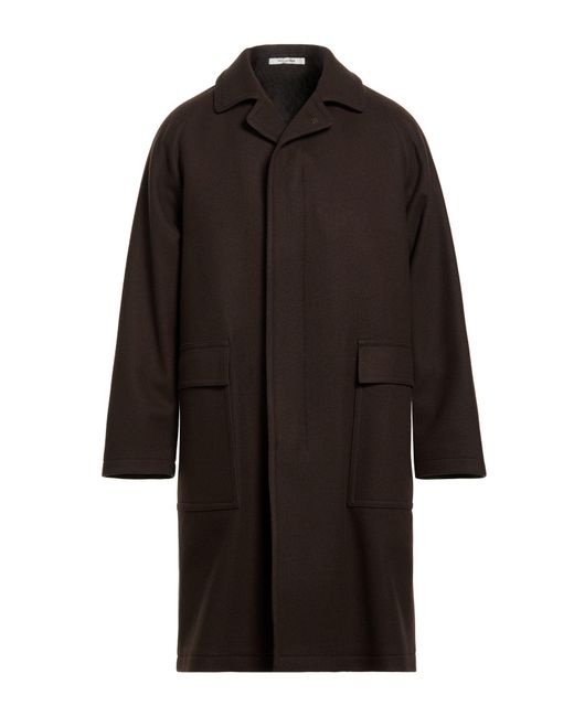 Tagliatore Black Coat Virgin Wool, Polyamide, Cashmere for men