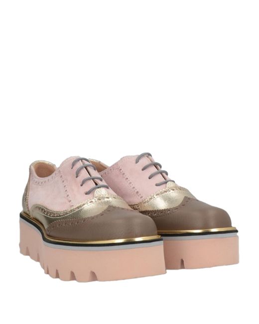 Pollini Pink Lace-up Shoes