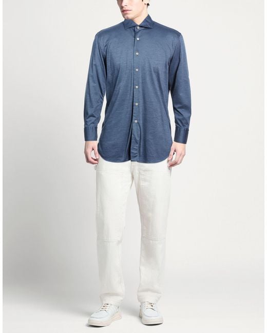 Alessandro Gherardi Blue Shirt Cotton for men