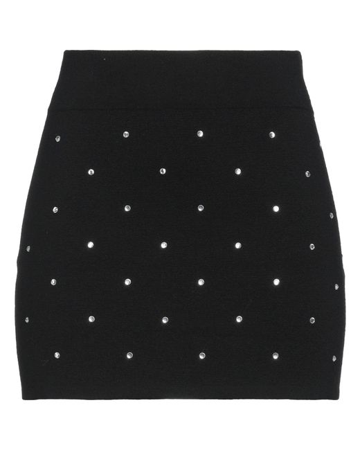 Zadig & Voltaire Black Mini Skirt Merino Wool, Polyamide, Elastane