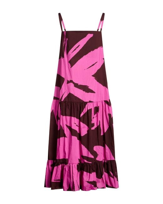 Marios Schwab Purple Maxi Dress Cotton