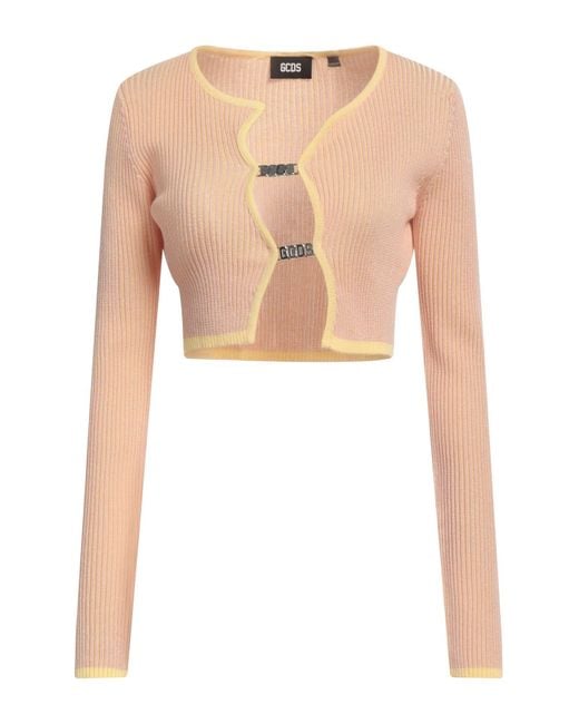 Gcds White Cardigan Viscose, Polyester