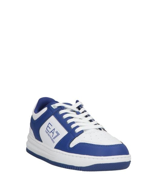 EA7 Blue Sneakers Textile Fibers