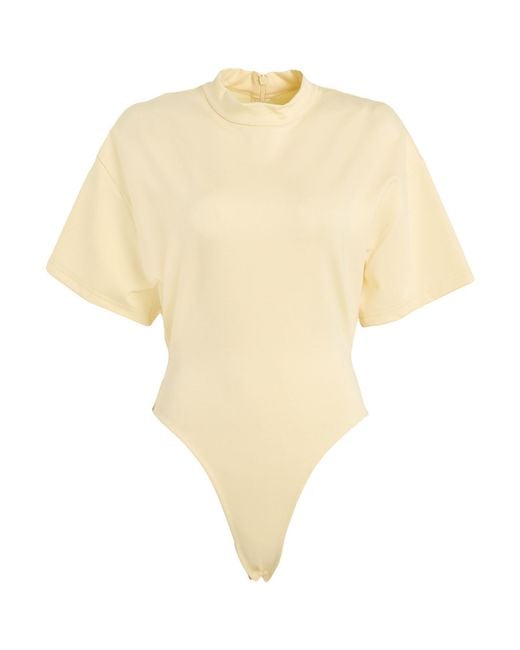 David Koma White Bodysuit Viscose, Polyamide, Elastane