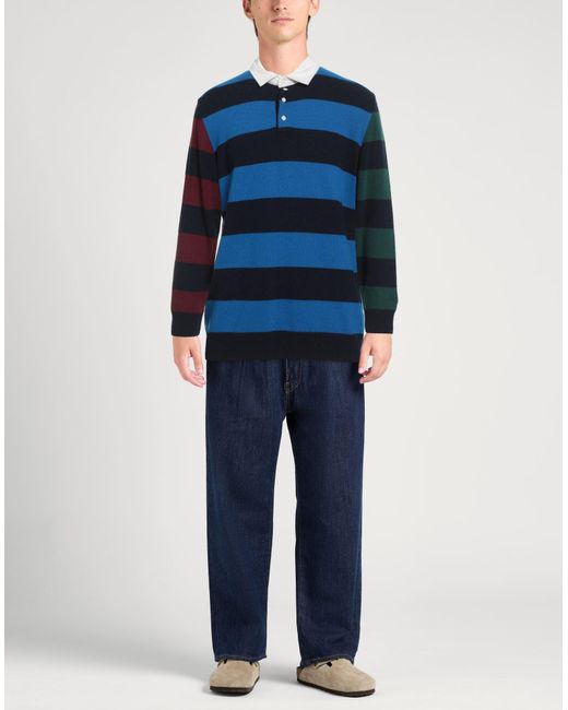 Mc2 Saint Barth Blue Sweater Wool, Viscose, Polyamide, Cashmere for men