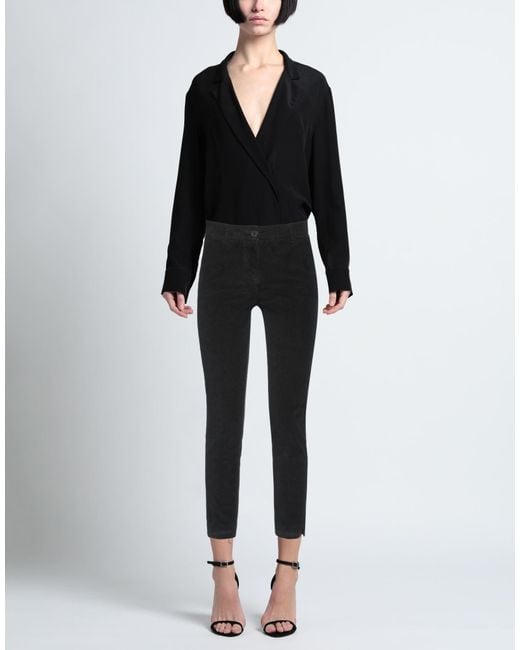 White Wise Black Pants Cotton, Elastane