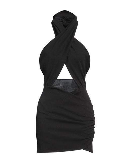 Forte Black Mini Dress Polyester, Elastane