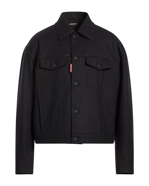 DSquared² Black Midnight Jacket Virgin Wool, Polyamide for men