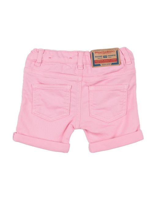 DIESEL Pink Shorts & Bermuda Shorts Cotton, Elastane