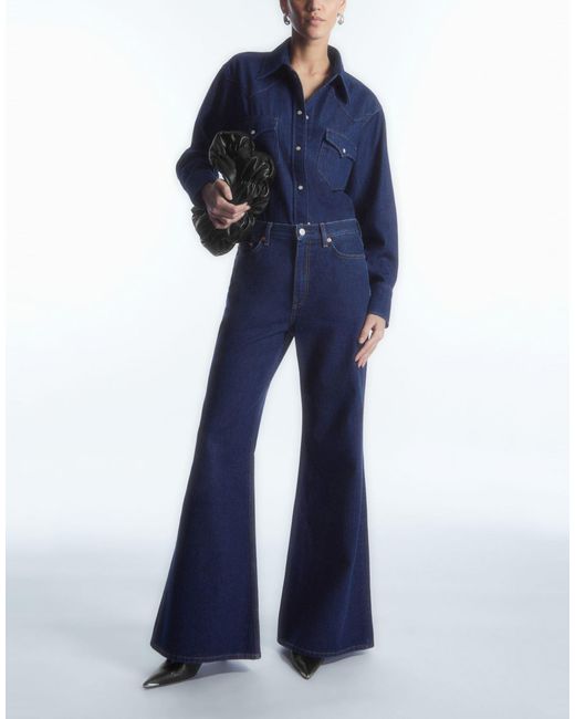 COS Blue Ray Flared Jeans