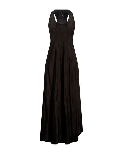 Masnada Black Maxi Dress Cupro