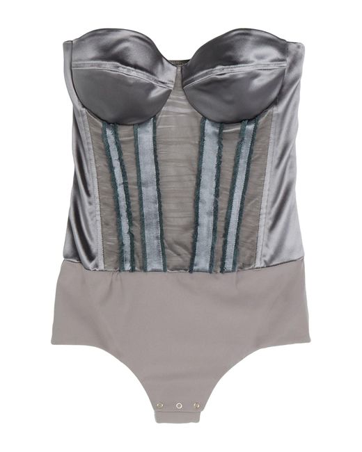 Elisabetta Franchi Gray Bodysuit
