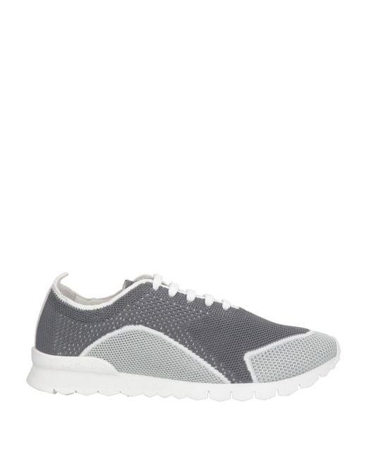 Kiton Gray Sneakers Cotton, Elastane for men